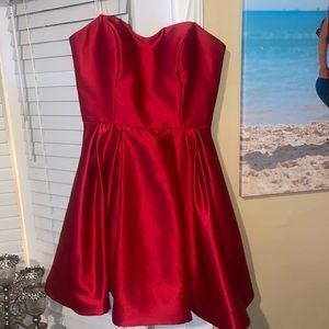 elegant red lace special dress for a formal event